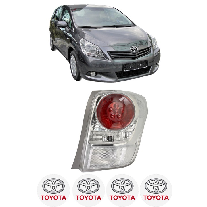 Lampa Stop Spate Dreapta TOYOTA VERSO VAN (_R2_) din 2009-2018, Auto, DEPO, 4x Stickere auto cu TOYOTA
