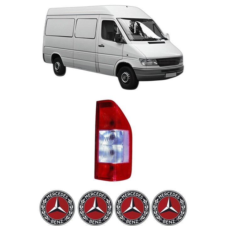 Lampa Stop Spate Dreapta MERCEDES-BENZ SPRINTER 4-t Van (B904) din 1995-2006, Auto, DEPO, 4x Stickere auto cu MERCEDES-BENZ