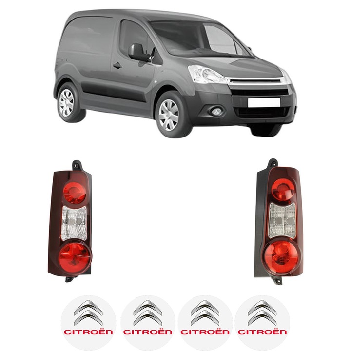 Set Stopuri Spate Stanga Dreapta CITROEN BERLINGO Box Body/MPV (B9) din 2008-2021, Auto, TYC, 4x Stickere auto cu CITROEN