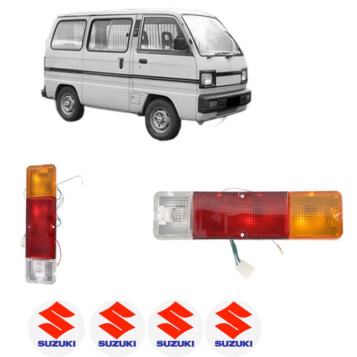 Set Stopuri Spate Stanga Dreapta SUZUKI CARRY (DA) din 1986-1999, Auto, DEPO, 4x Stickere auto cu SUZUKI