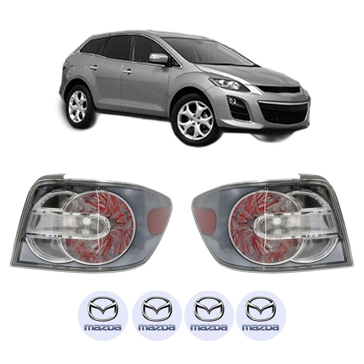 Set Stopuri Spate Stanga Dreapta MAZDA CX-7 (ER) din 2006-2014, Auto, DEPO, 4x Stickere auto cu MAZDA