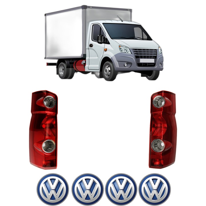 Set Stopuri Spate Stanga Dreapta Volkswagen CRAFTER 30-50 Van (2E_) din 2006-2016, Auto, TYC, 4x Stickere auto cu Volkswagen