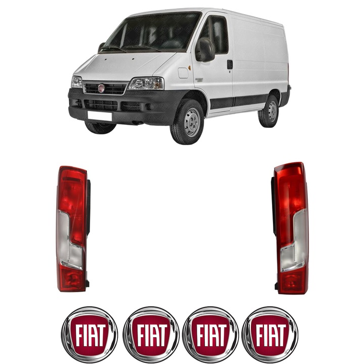 Set Stopuri Spate Stanga Dreapta FIAT DUCATO Bus (244_) din 2001-2017, Auto, TYC, 4x Stickere auto cu FIAT