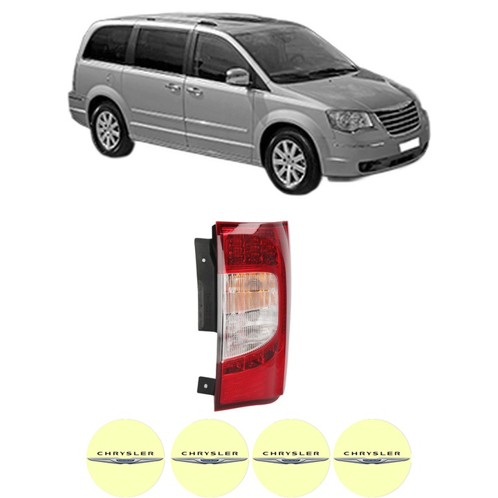 Lampa Stop Spate Dreapta CHRYSLER TOWN & COUNTRY din 2008-2016, Auto, TYC, 4x Stickere auto cu CHRYSLER