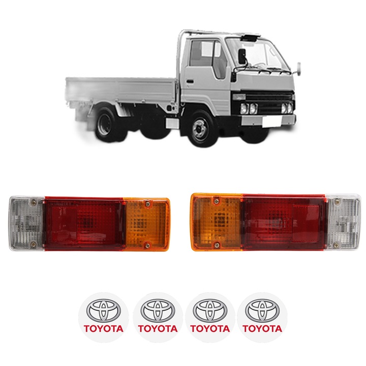 Set Stopuri Spate Stanga Dreapta TOYOTA DYNA 200 din 1985-1997, Auto, DEPO, 4x Stickere auto cu TOYOTA