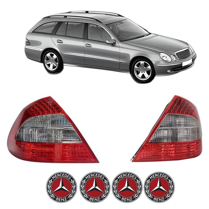 Set Stopuri Spate Stanga Dreapta MERCEDES-BENZ E-CLASS T-Model (S211) din 2003-2009, Auto, TYC, 4x Stickere auto cu MERCEDES-BENZ