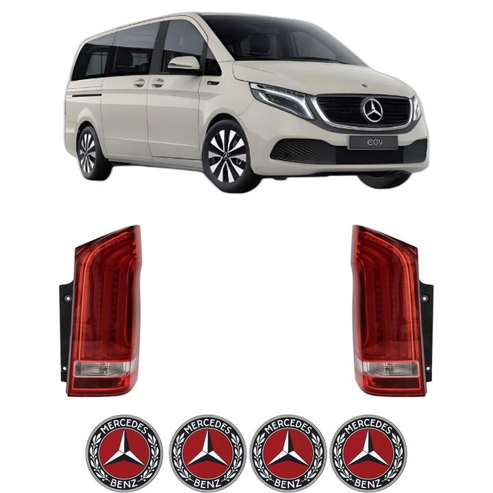 Set Stopuri Spate Stanga Dreapta MERCEDES-BENZ EQV (W447) din 2020, Auto, DEPO, 4x Stickere auto cu MERCEDES-BENZ