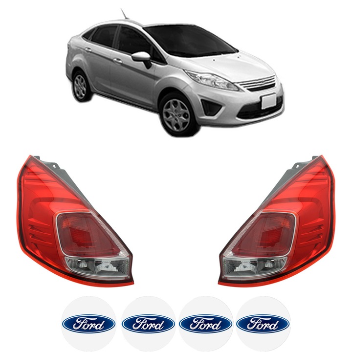 Set Stopuri Spate Stanga Dreapta FORD FIESTA Saloon din 2002-2017, Auto, TYC, 4x Stickere auto cu FORD