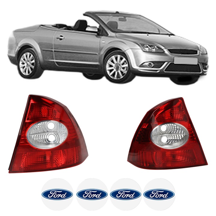 Set Stopuri Spate Stanga Dreapta FORD FOCUS II Convertible din 2006-2010, Auto, DEPO, 4x Stickere auto cu FORD