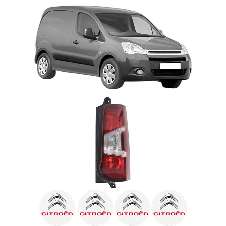 Lampa Stop Spate Dreapta CITROEN BERLINGO Box Body/MPV (B9) din 2008-2021, Auto, TYC, 4x Stickere auto cu CITROEN