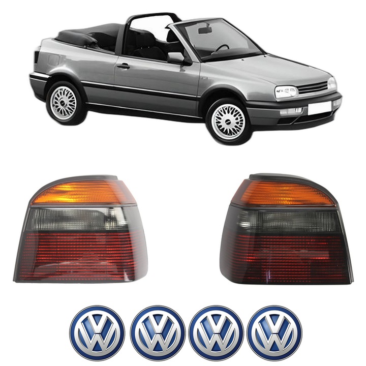 Set Stopuri Spate Stanga Dreapta Volkswagen GOLF III Cabriolet (1E7) din 1993-1998, Auto, DEPO, 4x Stickere auto cu Volkswagen