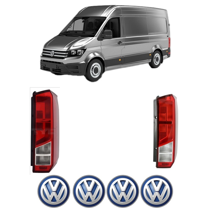 Set Stopuri Spate Stanga Dreapta Volkswagen CRAFTER Van (SY_, SX_) din 2016-2024, Auto, TYC, 4x Stickere auto cu Volkswagen