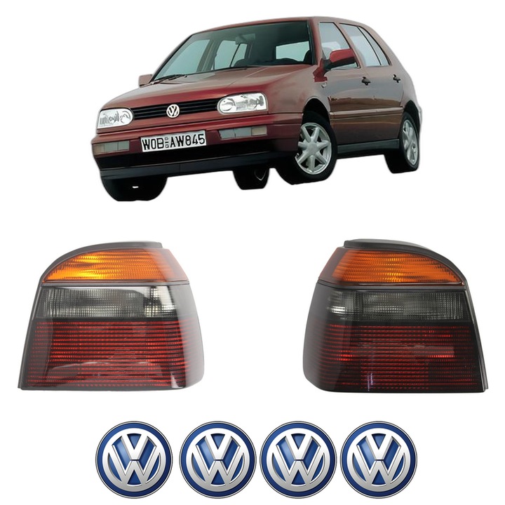 Set Stopuri Spate Stanga Dreapta Volkswagen GOLF III Van (1H1) din 1991-1997, Auto, DEPO, 4x Stickere auto cu Volkswagen