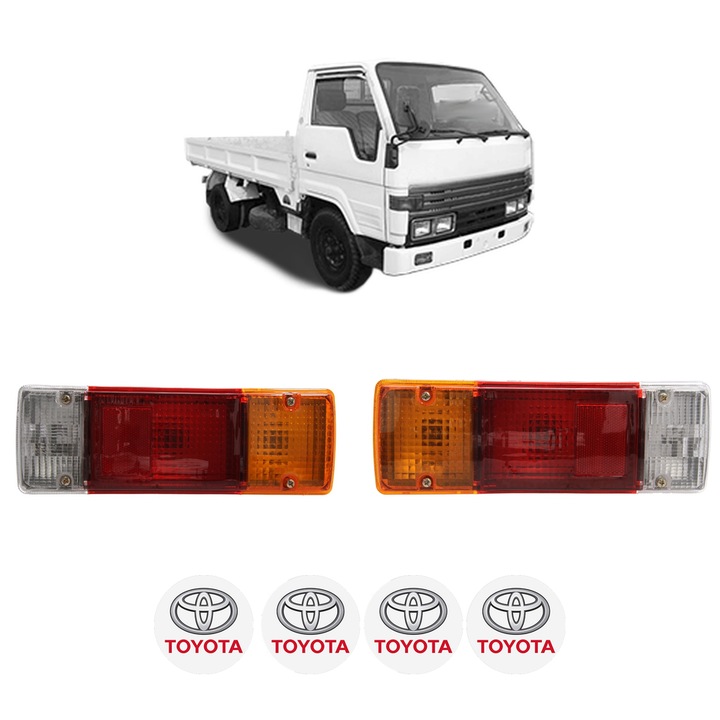 Set Stopuri Spate Stanga Dreapta TOYOTA DYNA 150 Platform/Chassis (_Y_) din 1985-1988, Auto, DEPO, 4x Stickere auto cu TOYOTA