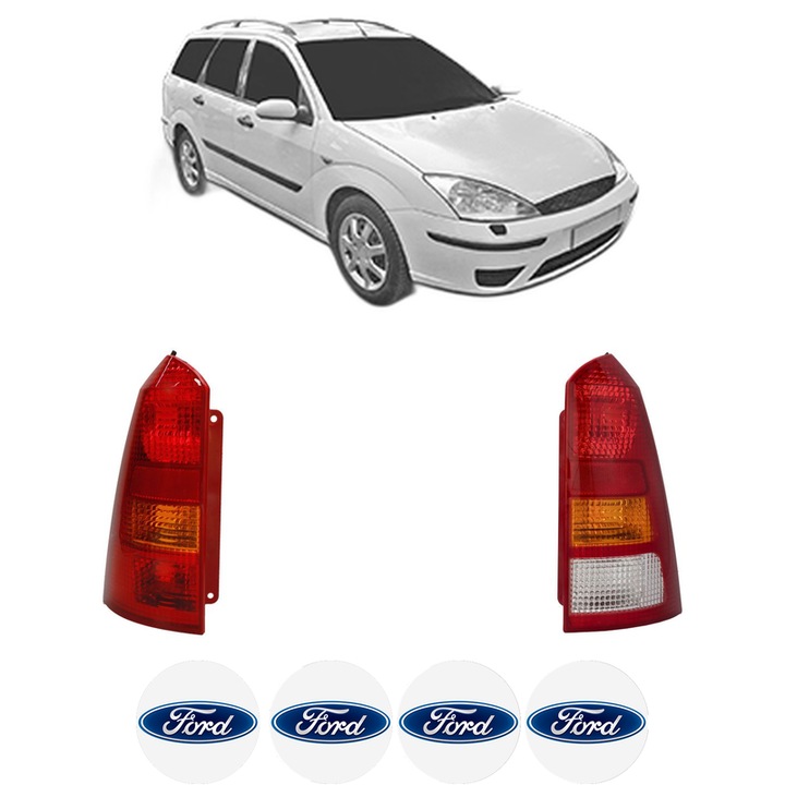 Set Stopuri Spate Stanga Dreapta FORD FOCUS I Estate Van (DNW) din 1998-2005, Auto, TYC, 4x Stickere auto cu FORD