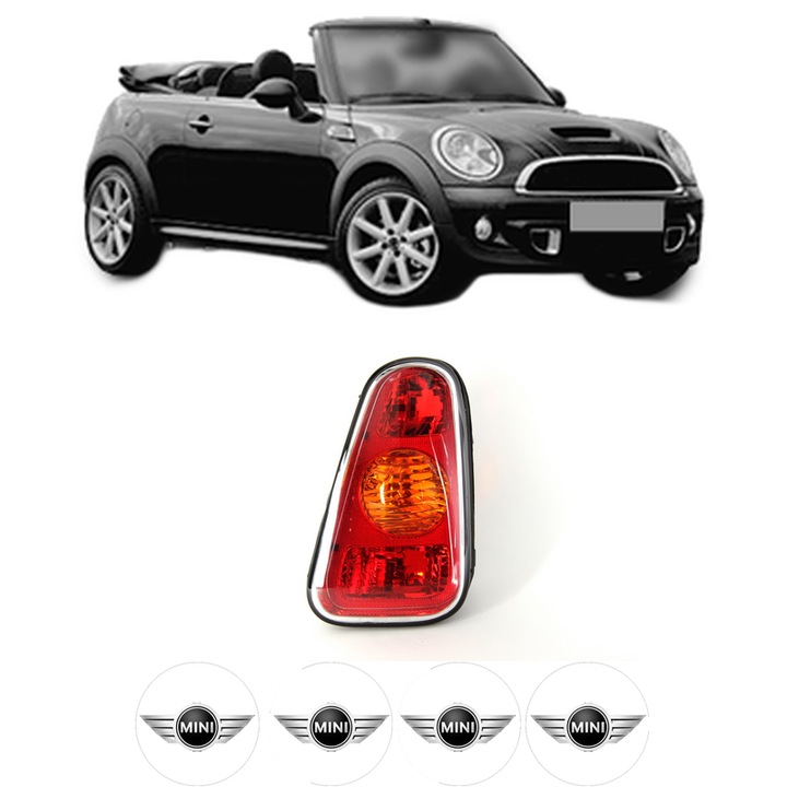 Lampa Stop Spate Dreapta MINI MINI Convertible (R52) din 2004-2008, Auto, TYC, 4x Stickere auto cu MINI