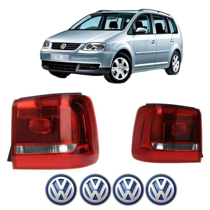 Set Stopuri Spate Stanga Dreapta Volkswagen TOURAN (1T3) din 2010-2015, Auto, DEPO, 4x Stickere auto cu Volkswagen