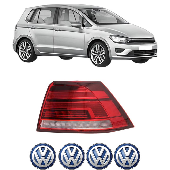 Lampa Stop Spate Dreapta Volkswagen GOLF SPORTSVAN VII (AM1, AN1) din 2014-2020, Auto, DEPO, 4x Stickere auto cu Volkswagen