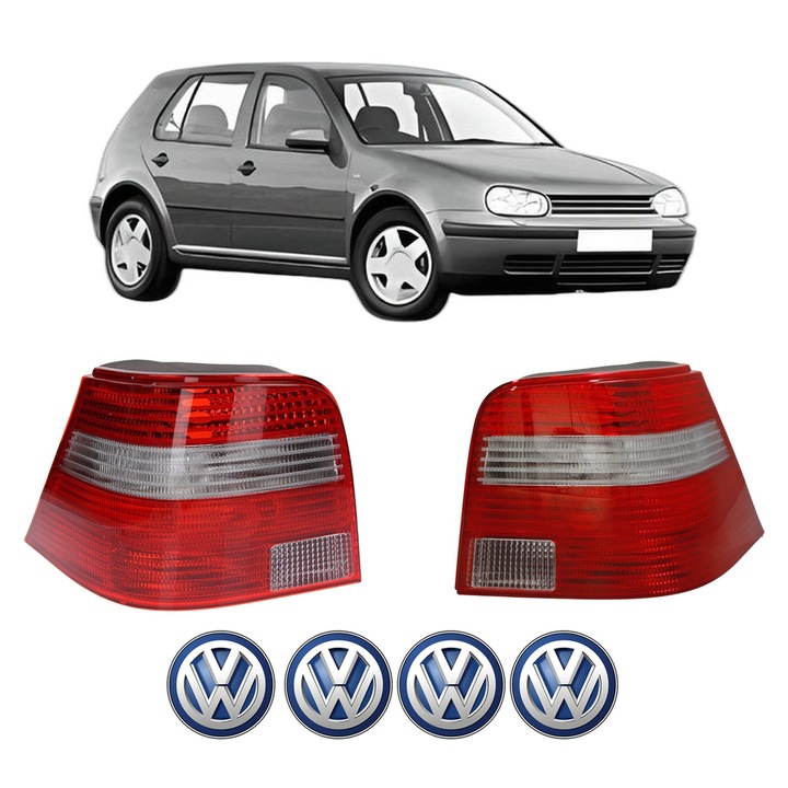 Set Stopuri Spate Stanga Dreapta Volkswagen GOLF IV (1J1) din 1997-2005, Auto, TYC, 4x Stickere auto cu Volkswagen