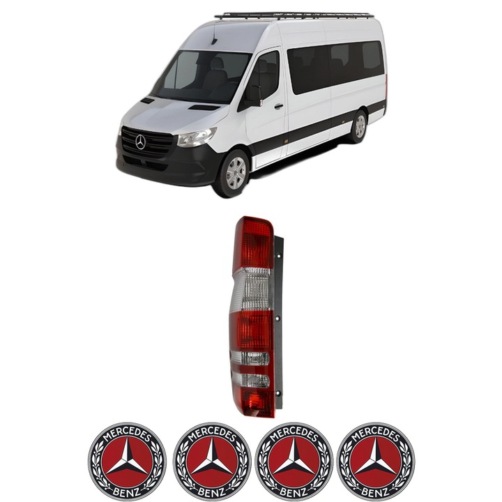 Lampa Stop Spate Stanga MERCEDES-BENZ SPRINTER 5-t Bus (B906) din 2009-2018, Auto, TYC, 4x Stickere auto cu MERCEDES-BENZ