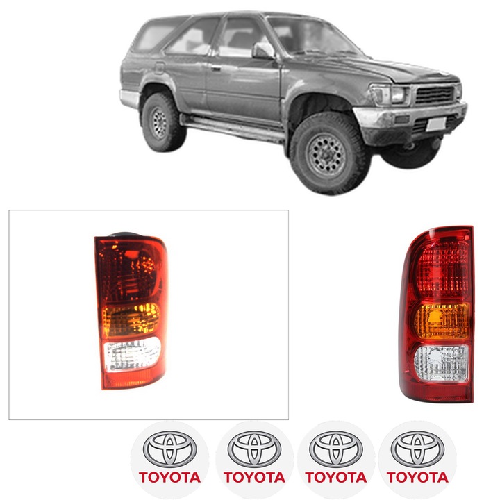 Set Stopuri Spate Stanga Dreapta TOYOTA HILUX V Pickup (_N8_, _N9_, _N10_, _N11_) din 1988-1998, Auto, DEPO, 4x Stickere auto cu TOYOTA