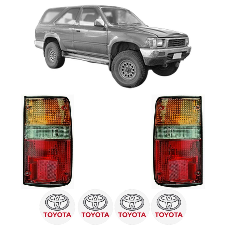 Set Stopuri Spate Stanga Dreapta TOYOTA HILUX V Pickup (_N8_, _N9_, _N10_, _N11_) din 1988-1998, Auto, DEPO, 4x Stickere auto cu TOYOTA