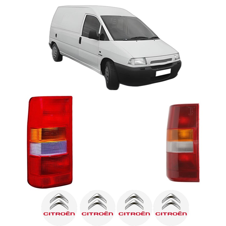 Set Stopuri Spate Stanga Dreapta CITROEN JUMPY I Van (BS_, BT_, BY_, BZ_) din 1995-2006, Auto, DEPO, 4x Stickere auto cu CITROEN