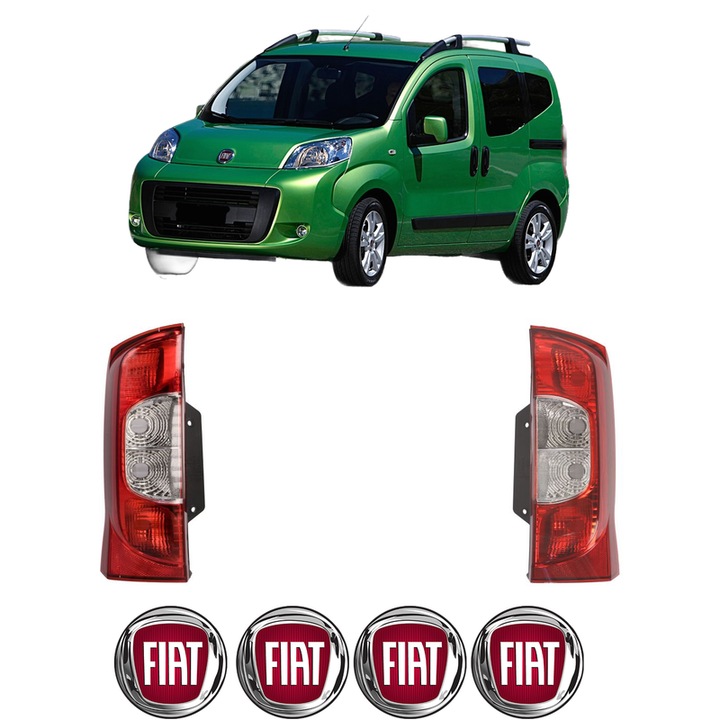 Set Stopuri Spate Stanga Dreapta FIAT QUBO (225_) din 2008-2010, Auto, TYC, 4x Stickere auto cu FIAT