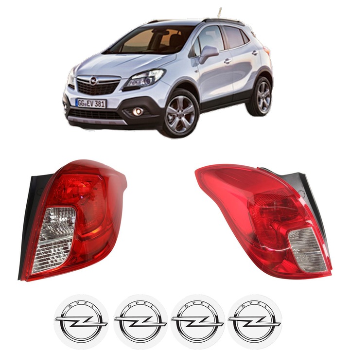 Set Stopuri Spate Stanga Dreapta OPEL MOKKA / MOKKA X (J13) din 2012-2019, Auto, DEPO, 4x Stickere auto cu OPEL