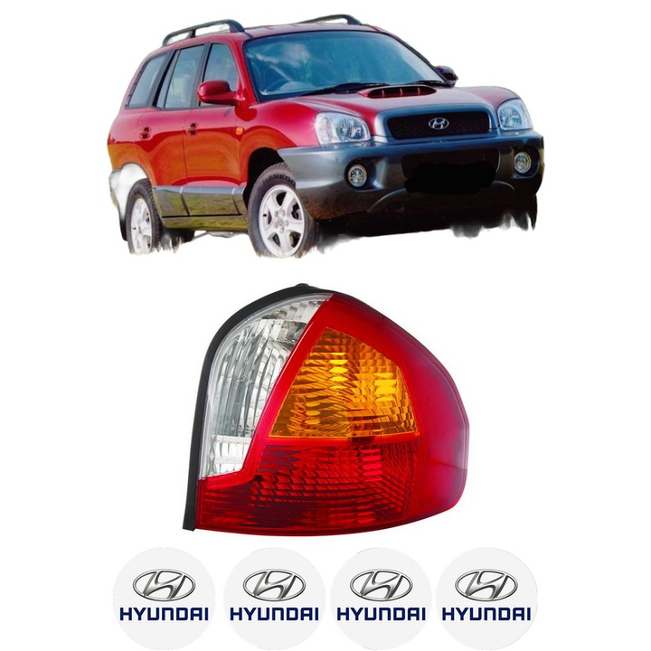 Lampa Stop Spate Dreapta HYUNDAI SANTA FÉ I (SM) din 2001-2006, Auto, DEPO, 4x Stickere auto cu HYUNDAI