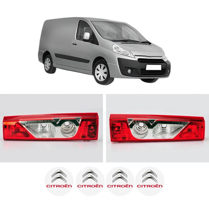 Set Stopuri Spate Stanga Dreapta CITROEN JUMPY II Van din 2007-2016, Auto, DEPO, 4x Stickere auto cu CITROEN