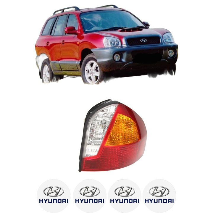Lampa Stop Spate Dreapta HYUNDAI SANTA FÉ I (SM) din 2001-2006, Auto, DEPO, 4x Stickere auto cu HYUNDAI
