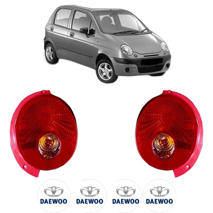Set Stopuri Spate Stanga Dreapta DAEWOO MATIZ (M100, M150) din 1998-2003, Auto, DEPO, 4x Stickere auto cu DAEWOO