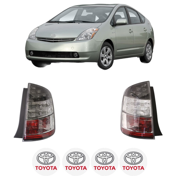Set Stopuri Spate Stanga Dreapta TOYOTA PRIUS Liftback (_W2_) din 2003-2009, Auto, DEPO, 4x Stickere auto cu TOYOTA