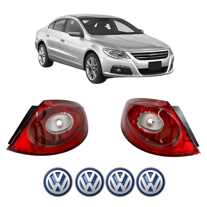 Set Stopuri Spate Stanga Dreapta Volkswagen PASSAT CC B6 (357) din 2008-2012, Auto, DEPO, 4x Stickere auto cu Volkswagen