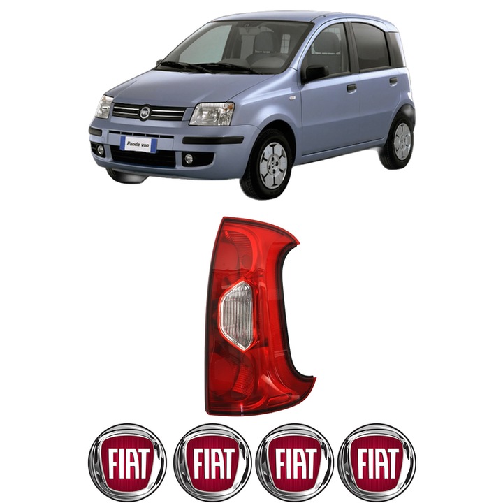 Lampa Stop Spate Dreapta FIAT PANDA (169_) din 2003-2013, Auto, TYC, 4x Stickere auto cu FIAT