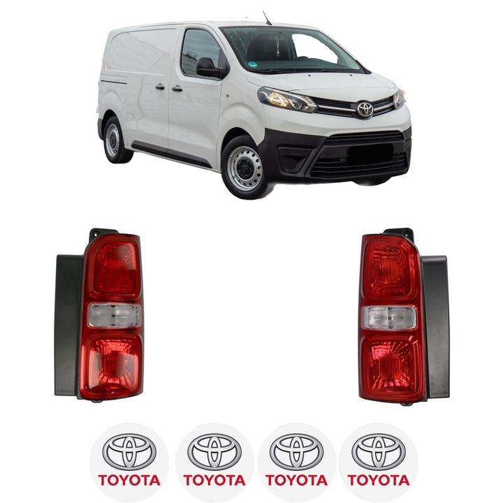 Set Stopuri Spate Stanga Dreapta TOYOTA PROACE Bus (MDZ_) din 2016-2024, Auto, DEPO, 4x Stickere auto cu TOYOTA
