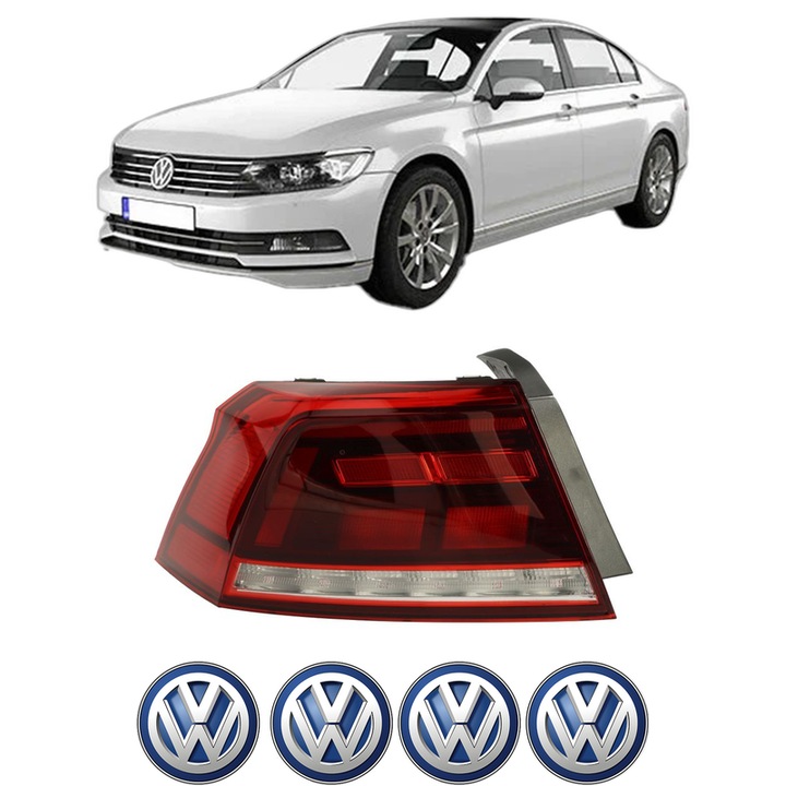 Lampa Stop Spate Stanga Volkswagen PASSAT B8 (3G2, CB2) din 2014-2024, Auto, DEPO, 4x Stickere auto cu Volkswagen