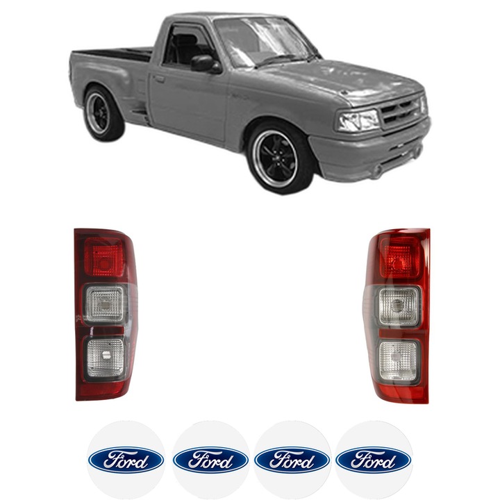 Set Stopuri Spate Stanga Dreapta FORD RANGER din 1999-2018, Auto, DEPO, 4x Stickere auto cu FORD