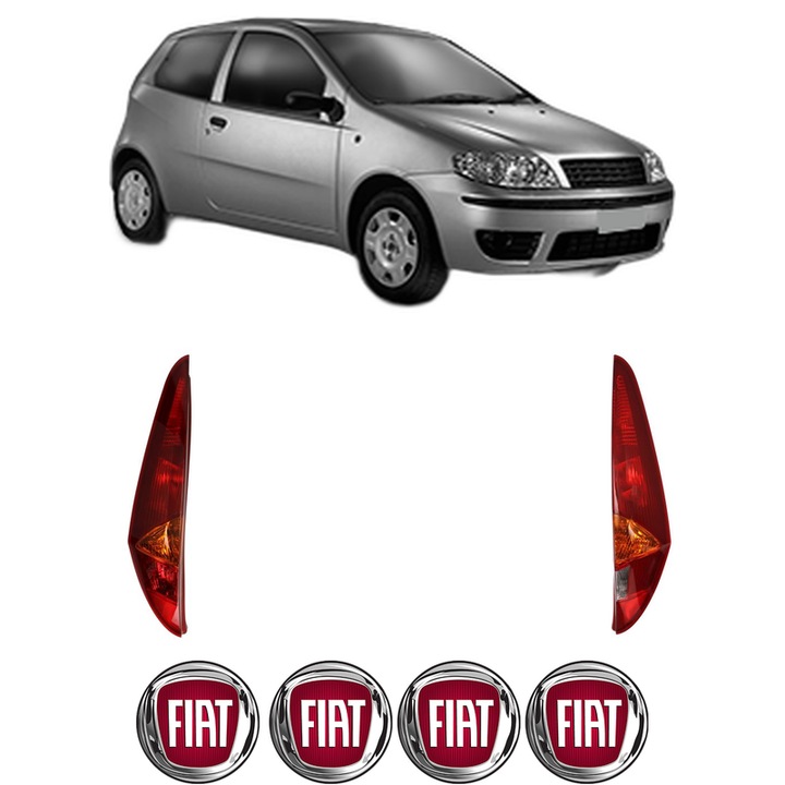 Set Stopuri Spate Stanga Dreapta FIAT PUNTO (188_) din 1999-2012, Auto, TYC, 4x Stickere auto cu FIAT