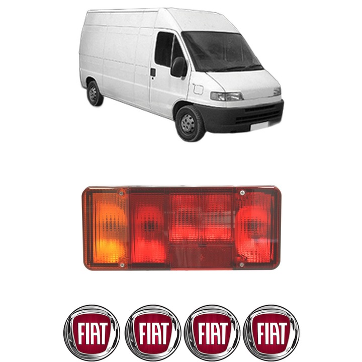 Lampa Stop Spate Stanga FIAT DUCATO Van (230_) din 1994-2002, Auto, DEPO, 4x Stickere auto cu FIAT