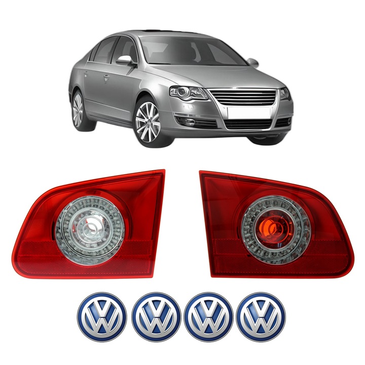 Set Stopuri Spate Stanga Dreapta Volkswagen PASSAT B6 (3C2) din 2005-2010, Auto, DEPO, 4x Stickere auto cu Volkswagen