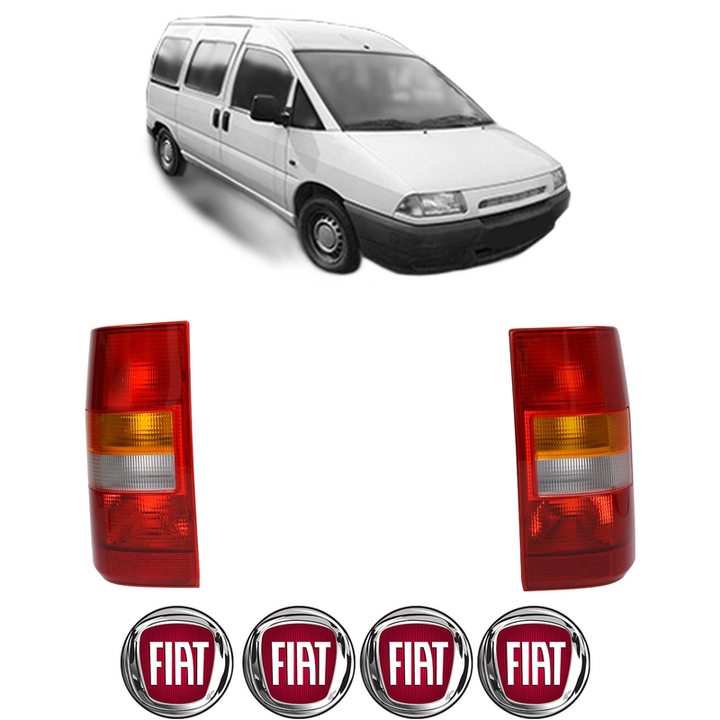 Set Stopuri Spate Stanga Dreapta FIAT SCUDO Bus (220_) din 1996-2006, Auto, TYC, 4x Stickere auto cu FIAT