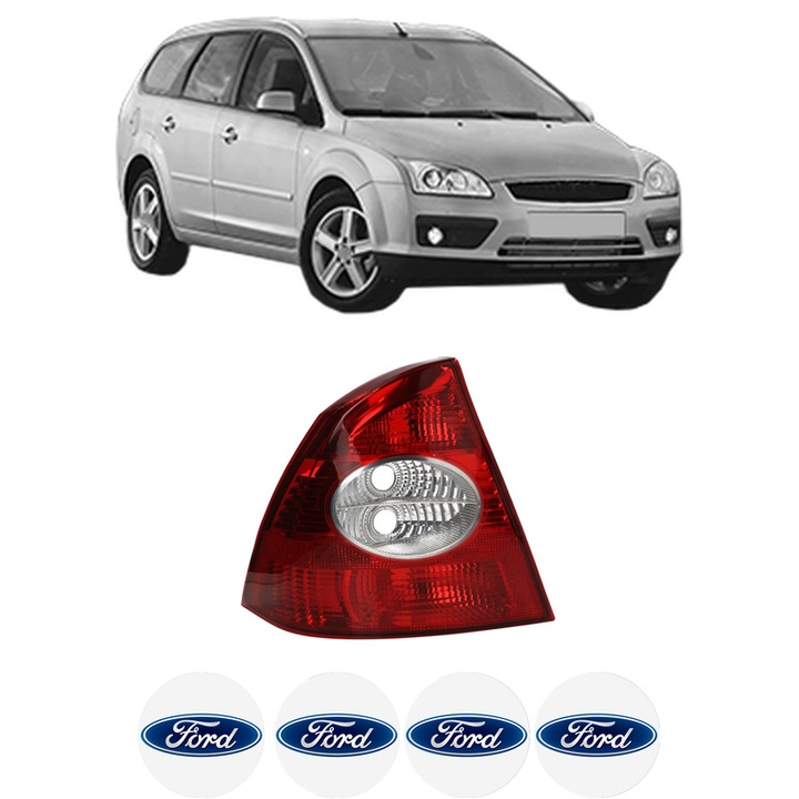 Lampa Stop Spate Stanga FORD FOCUS II Turnier (DA_, FFS, DS) din 2004-2012, Auto, DEPO, 4x Stickere auto cu FORD