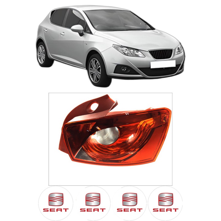 Lampa Stop Spate Dreapta SEAT IBIZA IV (6J5, 6P1) din 2008-2017, Auto, DEPO, 4x Stickere auto cu SEAT