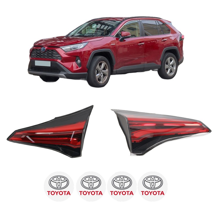 Set Stopuri Spate Stanga Dreapta TOYOTA RAV 4 IV (_A4_) din 2012-2019, Auto, DEPO, 4x Stickere auto cu TOYOTA