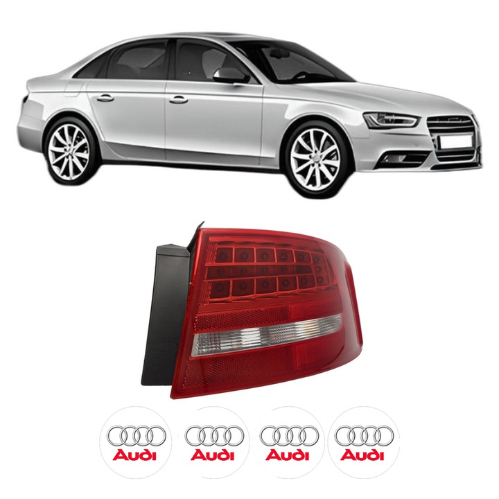 Lampa Stop Spate Dreapta AUDI A4 B8 (8K2) din 2007-2015, Auto, DEPO, 4x Stickere auto cu AUDI