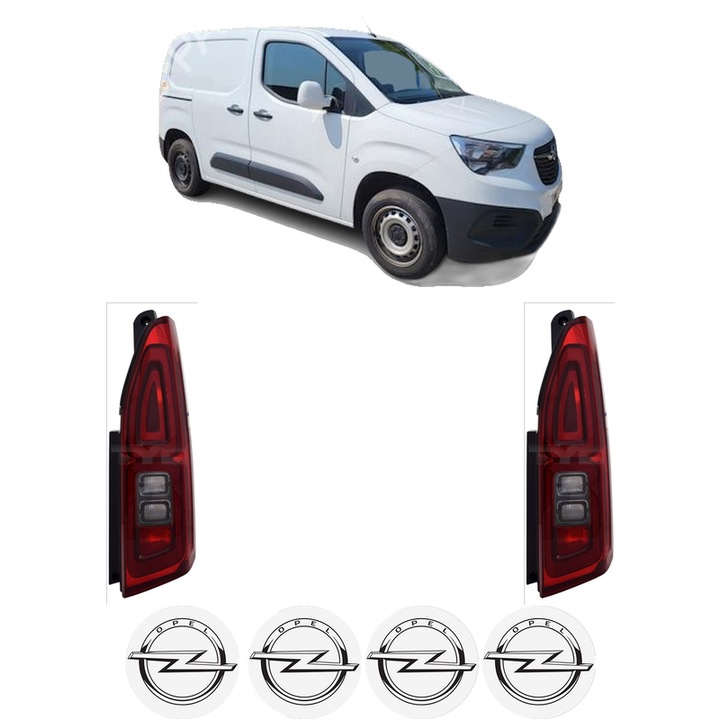 Set Stopuri Spate Stanga Dreapta OPEL COMBO Box Body/MPV (K9) din 2018-2025, Auto, TYC, 4x Stickere auto cu OPEL