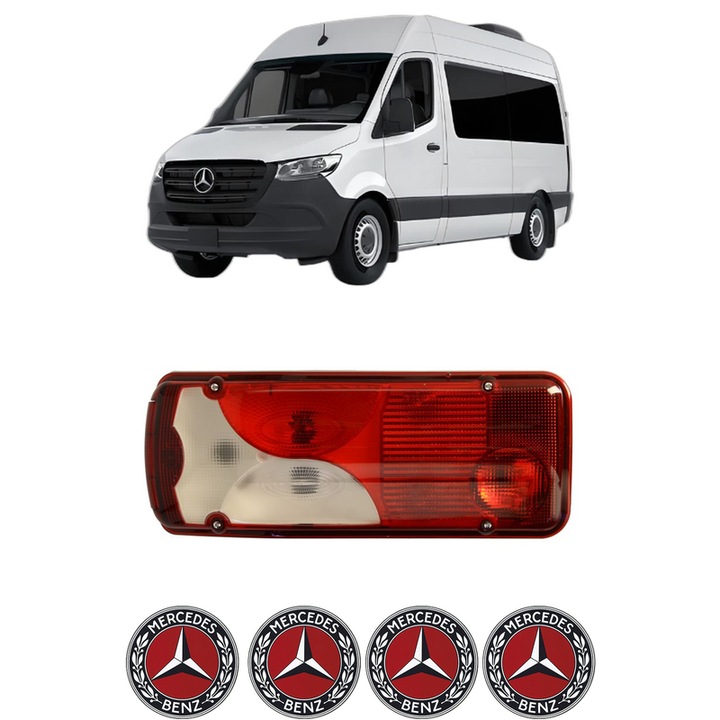 Lampa Stop Spate Stanga MERCEDES-BENZ SPRINTER 3, 5-t Tourer Bus (B907) din 2018-2021, Auto, TYC, 4x Stickere auto cu MERCEDES-BENZ