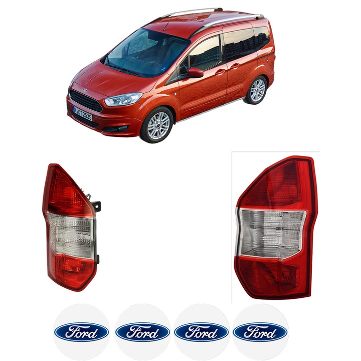 Set Stopuri Spate Stanga Dreapta FORD TRANSIT COURIER B460 MPV din 2014-2023, Auto, TYC, 4x Stickere auto cu FORD